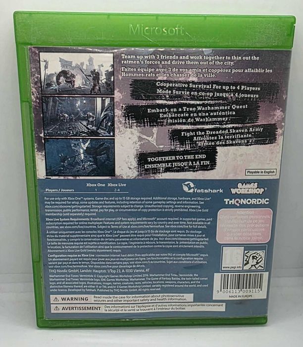 Gra Warhammer The End Times Vermintide Xbox One
