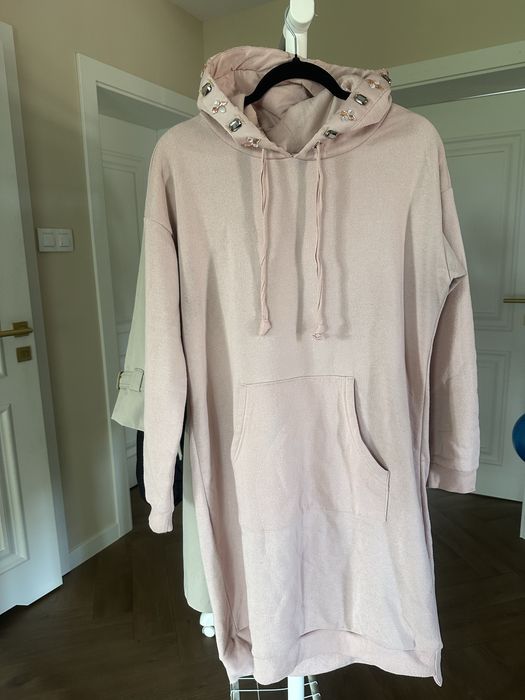 Bluza dluga tunika z kapturem