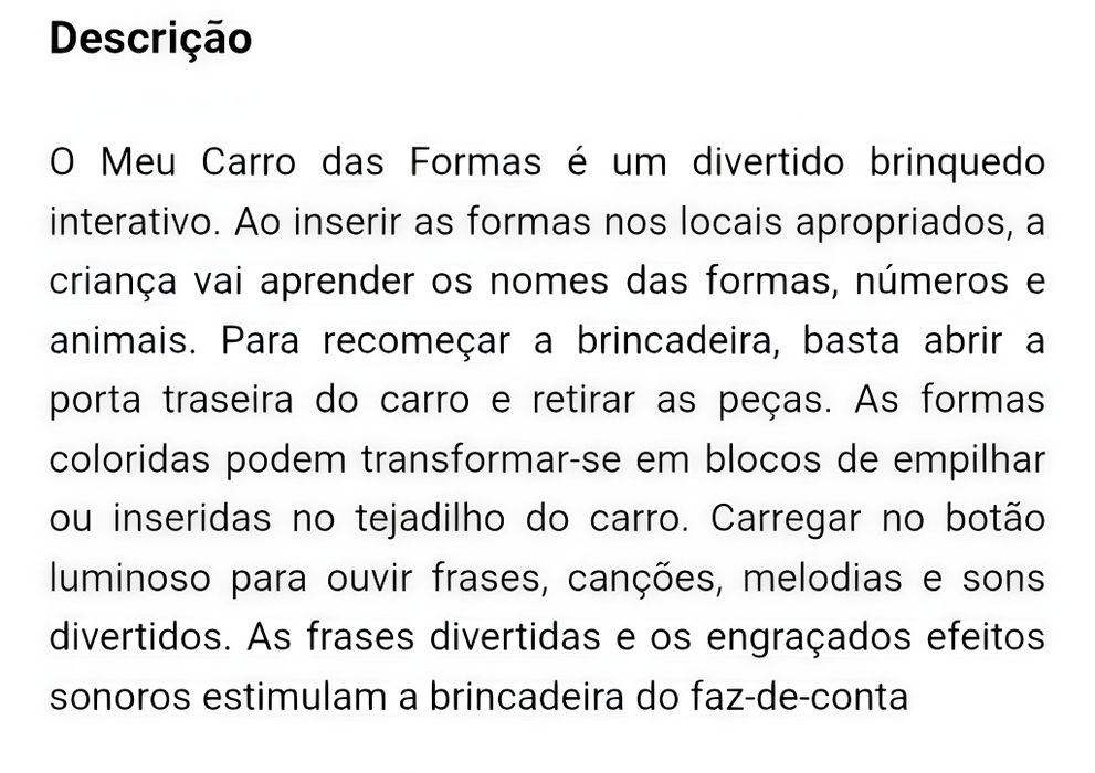 Vtech Baby - Carrinho das Formas