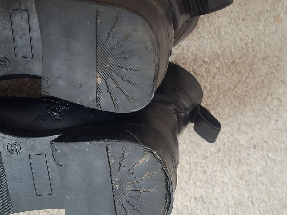 Buty zimowe lasocki 38 damskie skórzane czarne