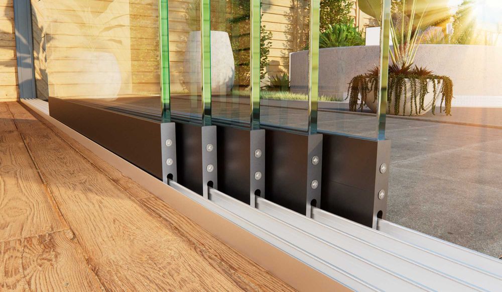 Szklana ściana przesuwna 5 szyby hartowane ESG 10mm na taras OD RĘKI!