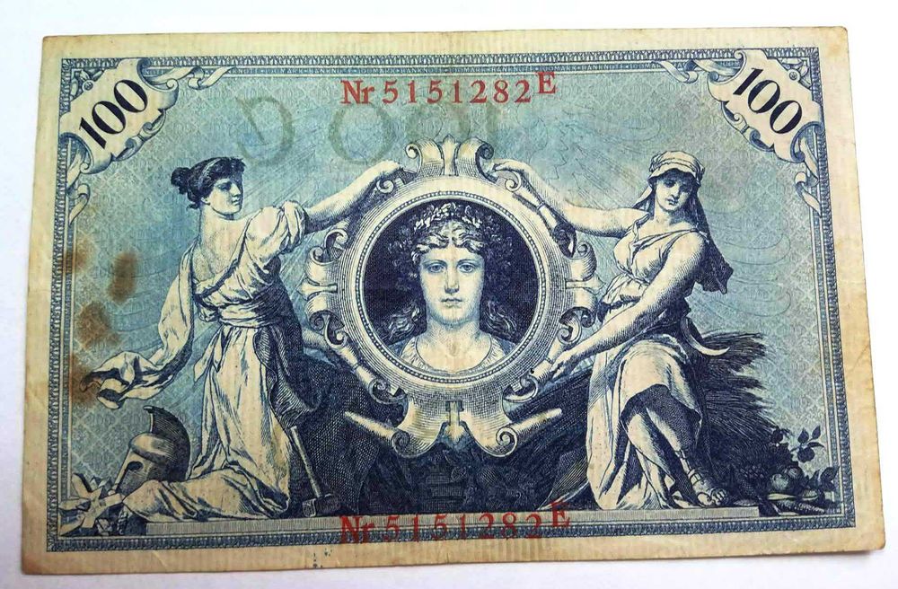 Nota de 100 Marcos alemães 1908