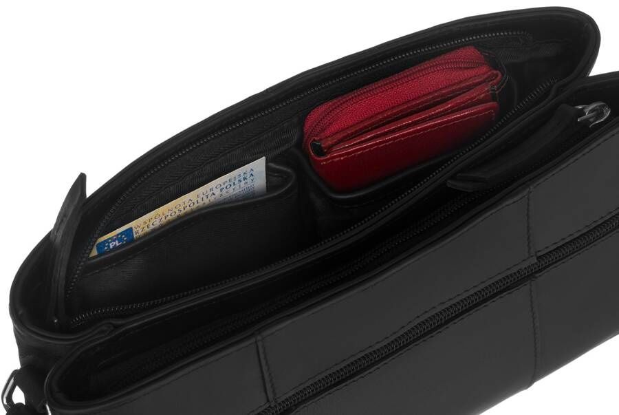 torebka damska w typie listonoszki ze skóry naturalnej - peterson