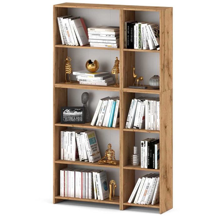 Regał Na Książki Do Salonu Nowoczesny Pella 110cm Modułowy Stojak Duży