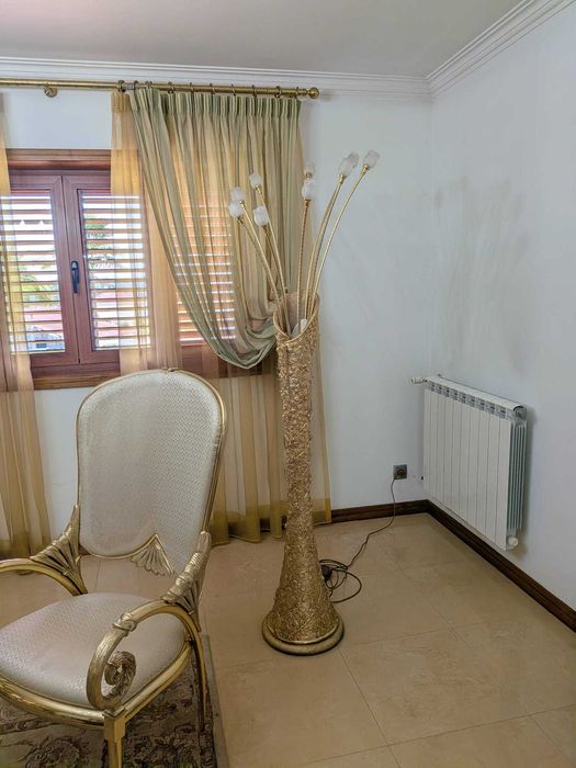 Conjunto sala clássico em talha dourada