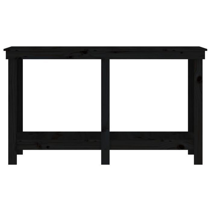 Vidaxl Stół Roboczy, Czarny, 140X50X80 Cm, Lite Drewno Sosnowe