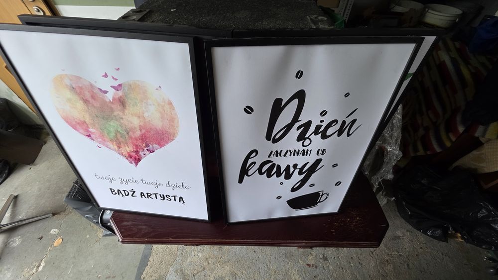 Plakat motywacyjny tematyka kawa serce 50x70