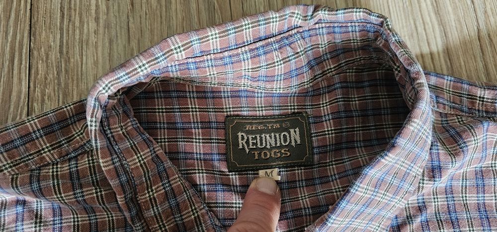 Reunion Togs koszula męska rozmiar M wymiary na zdjęciach bawełna