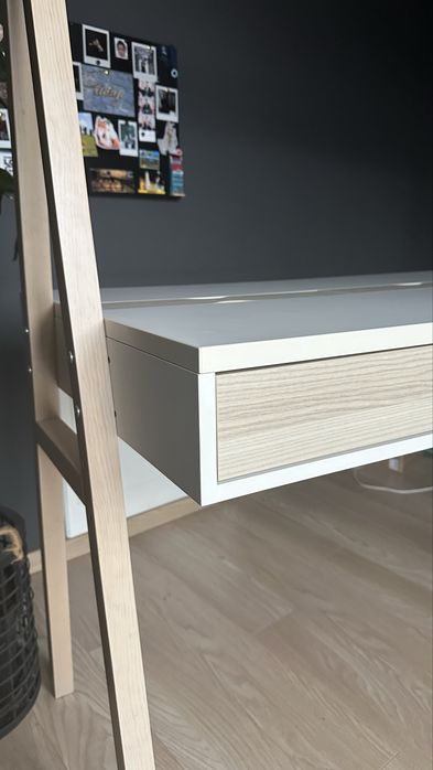 Biurko vox spot young dwustronne białe akacja