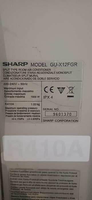 AC Sharp 12000btu tipo consola/chão