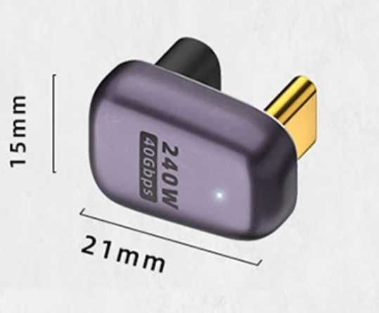 Адаптер UGOURD кутовий USB4 USB-C to USB-C 40 Gbps (2 шт)