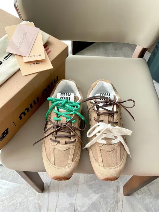 Sneakersy Miu Miu New Balance beige