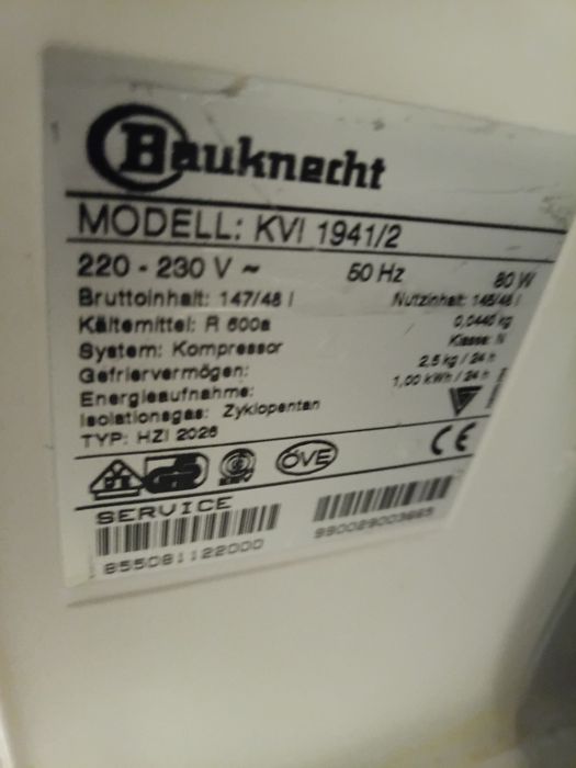 Lodówko zamrazarka bauknecht