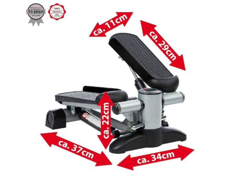 Міні степпер Ultrasport Swing Stepper з еспандерами фітнес тренажер