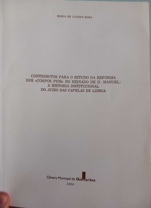 Contributo para o estudo da reforma dos corpos pios