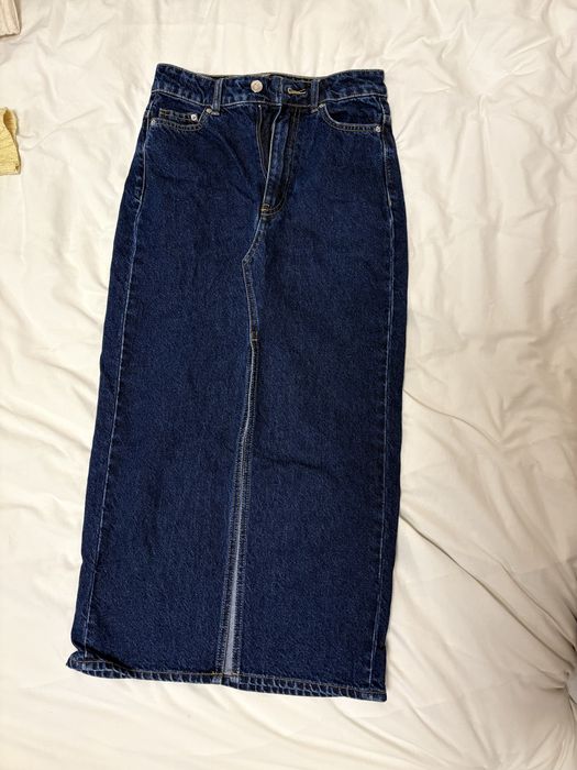 Джинсова синя спідниця H&M xs