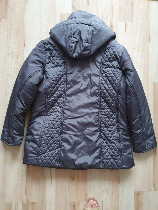 Damska szara kurtka płaszcz - rozmiar XL