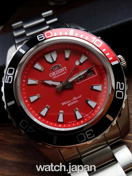 Часы - Годинники дайвер Orient Mako XL Orange + Коробочка: 5 200
