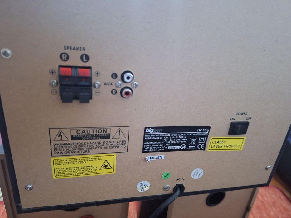 Aparelhagem de som e colunas - Novo