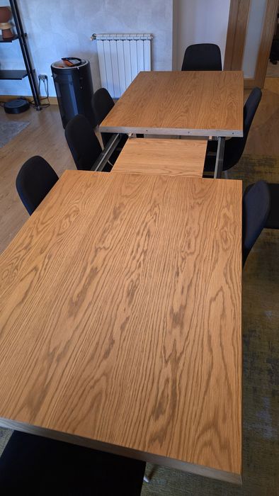 Mesa de Jantar Extensível + 8 Cadeiras (240-290 cm) Estado Novo