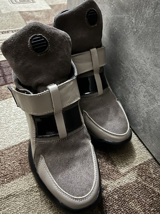 Ботинки натуральный замш р.39 весна осень