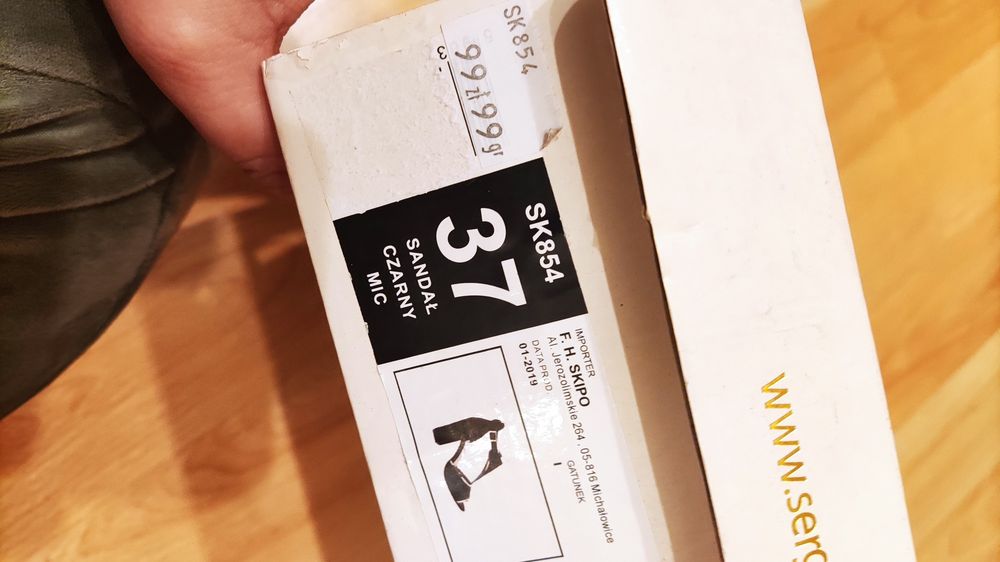 Buty czarne na słupku  roz 37