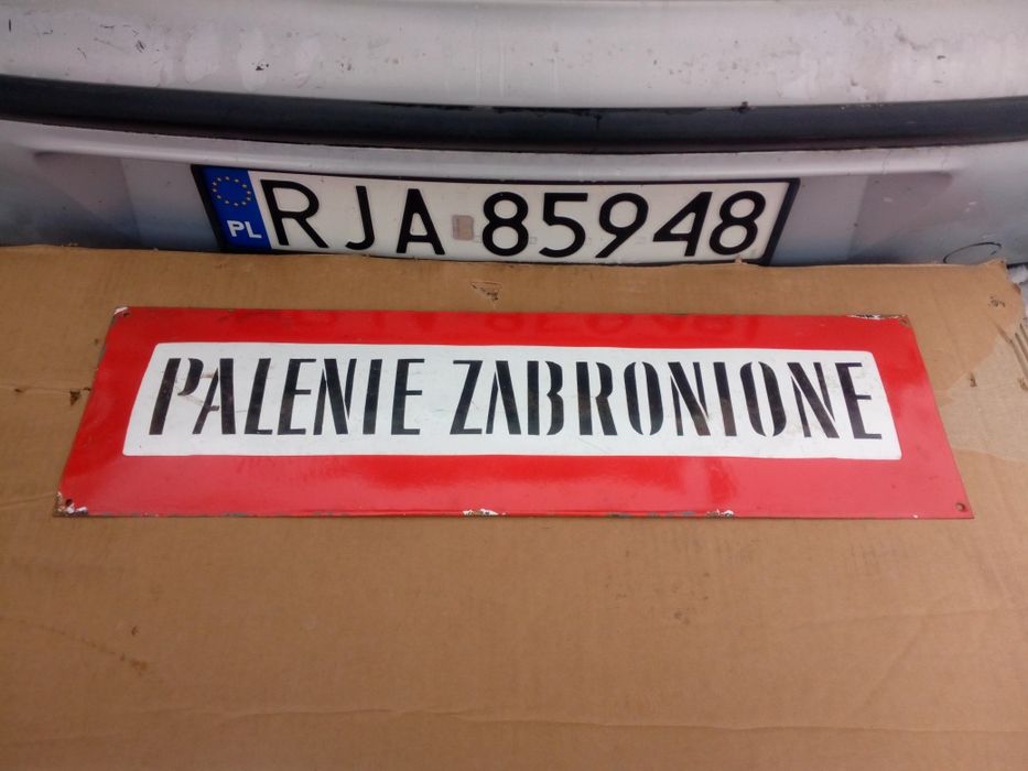 Tablica emaliowana stara PRL loftt.