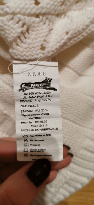 Sweterek, kamizelka dla dziewczynki roz. 80-92