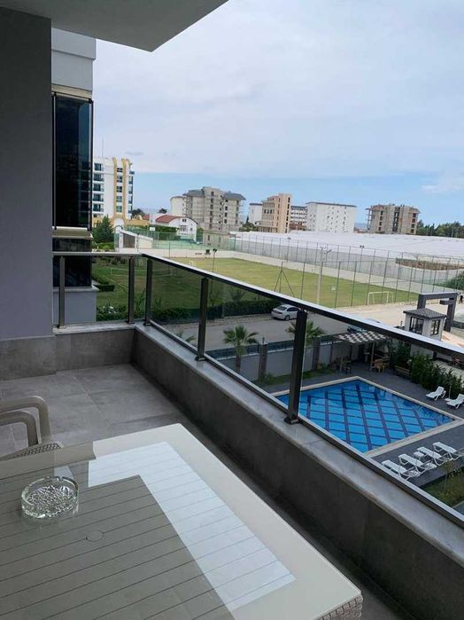 Nowoczesny apartament 1+1 z panoramicznym widokiem na morze w Kargıcak, Alanya