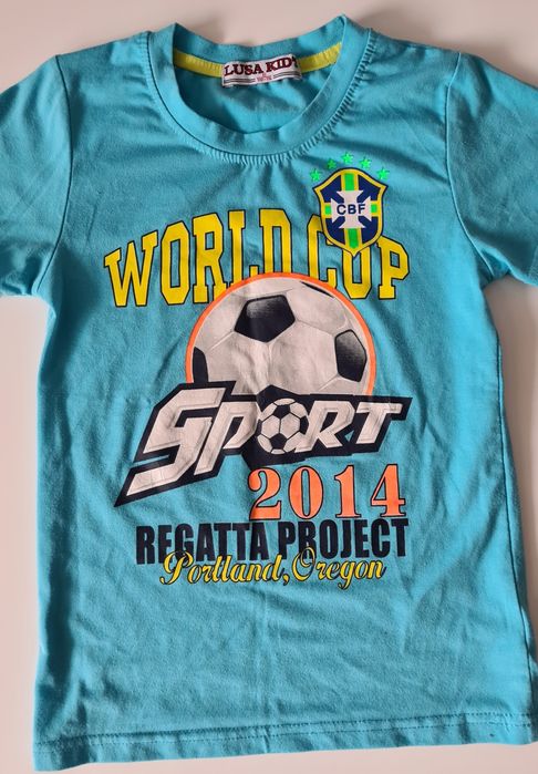 Zestaw koszulek t-shirt emotka piłka 116