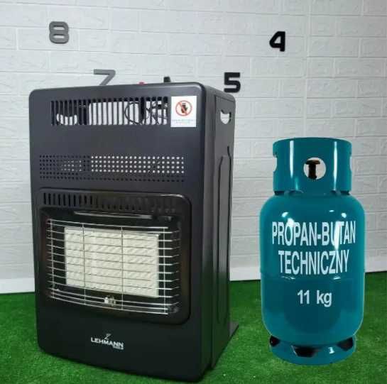 Портативний газовий обігрівач Польща, плита - обігрівач 2в1  Балони