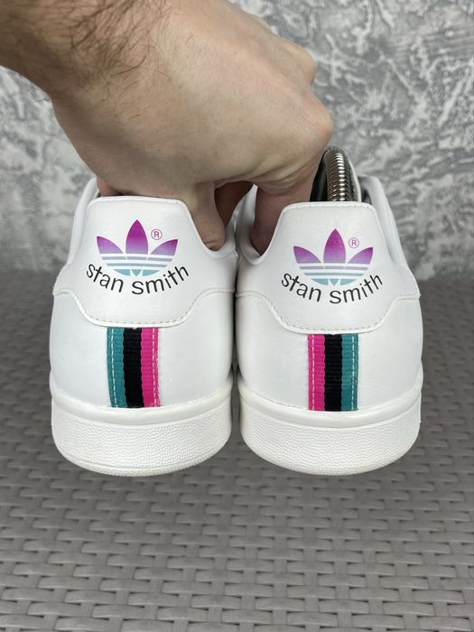 Adidas stan smith кроссовки кеды 45 размер кожаные белые оригинал