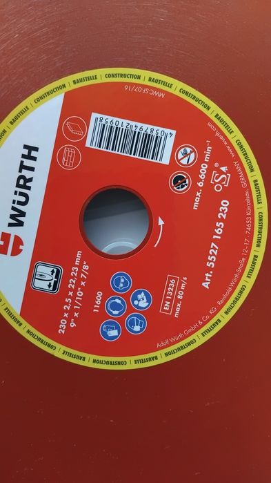 Tarcza do betonu wurth