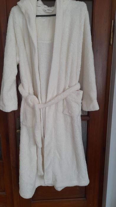 Szlafrok damski kremowy