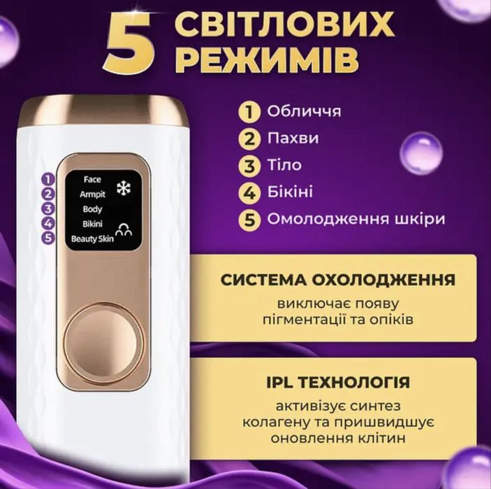Фотоепілятор,лезерний епілятор IPL Hair removal