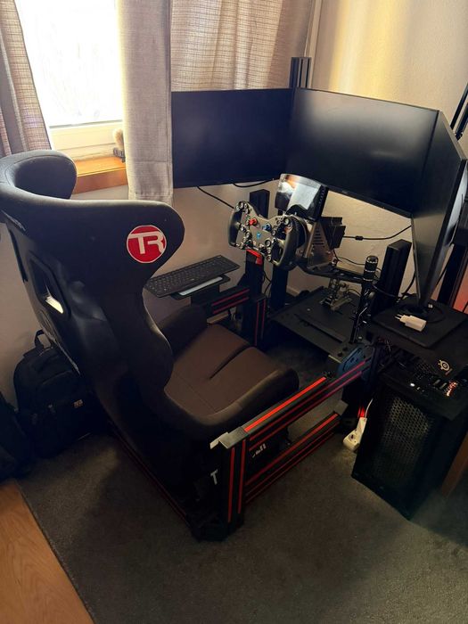 Setup de Sim Racing (Cockpit + Baquet + Volantes + Pedais + Shifter)