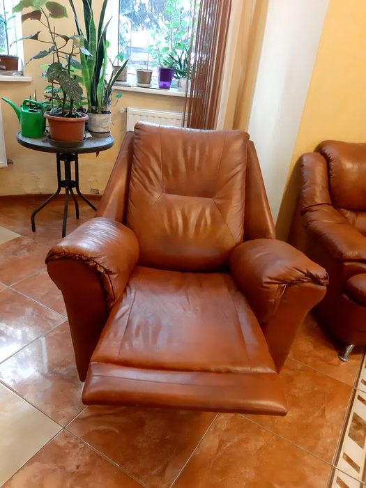 Кресло кожаное реклайнер