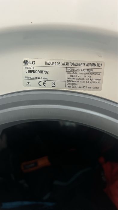 Maquina de lavar e secar LG 8/5 kg