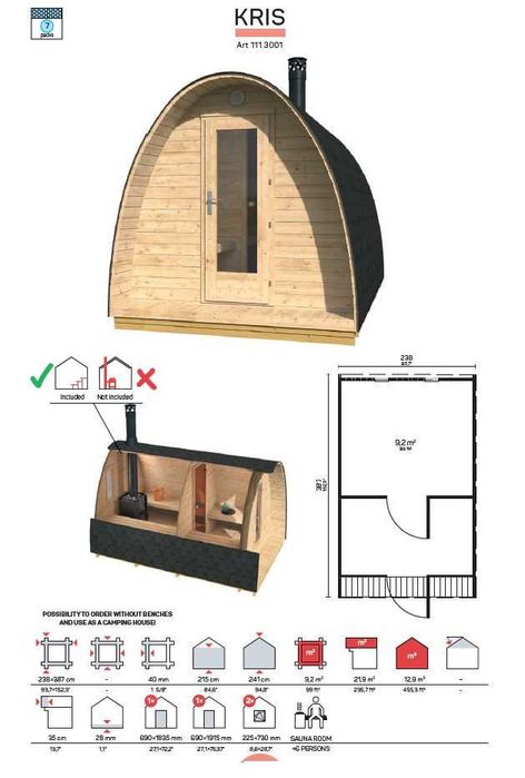 Cabana KRIS Camping Pod de