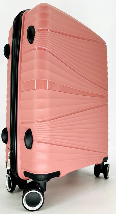 Nowa kabinowa walizka torba gumowa pudrowy róż