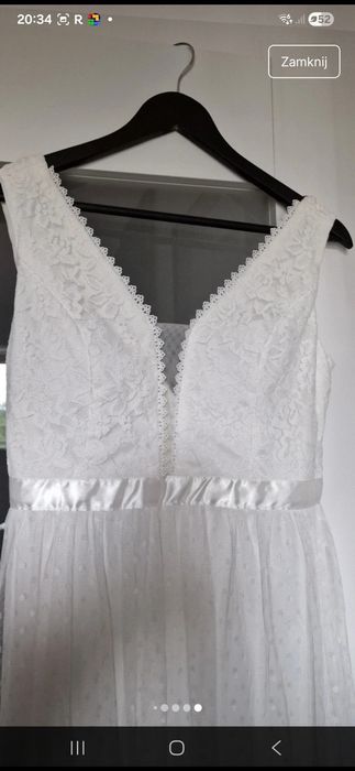 Sukienka biała  tiulowa M/L