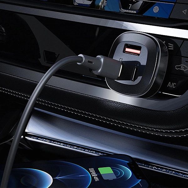 Acefast ładowarka samochodowa 66W 2x USB Typ C / USB, PPS, Power Deliv