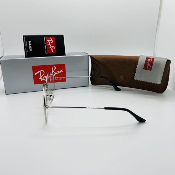 Круглые очки для стиля, имиджа|Оправа Ray Ban Round Metal 3447 Silver