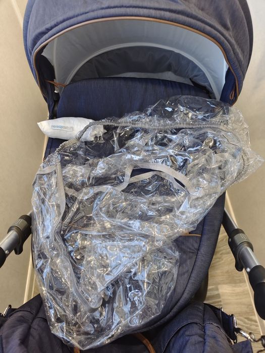 Дитячий візок 2 в 1 Baby Design Dotty New Navy — люлька + прогулянковий блок