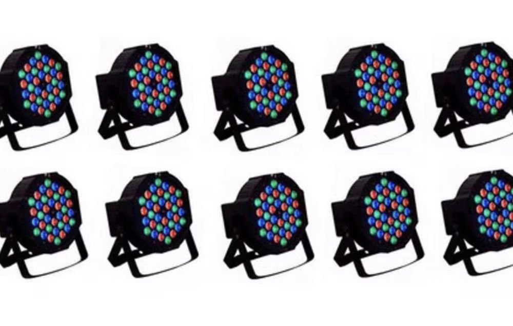 10 projetores 36 leds dmx  PAr led