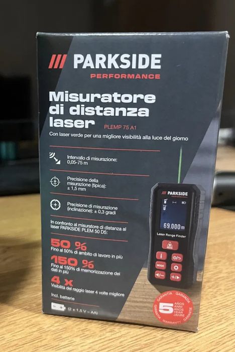 Проф електронна рулетка зGERMANY PARKSIDE PLEMP 75/дальномер/дальномір