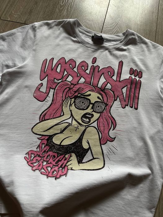 999yessirskiii tee BOOBS футболка тишка белая scorch season кроп фіт