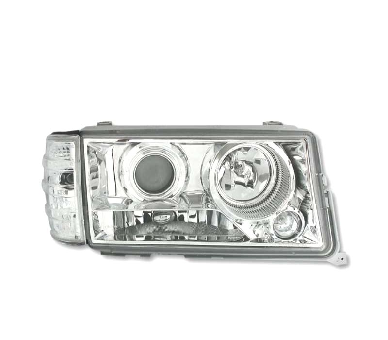 FARÓIS MERCEDES 190 W201 82-93 FUNDO CROMADO