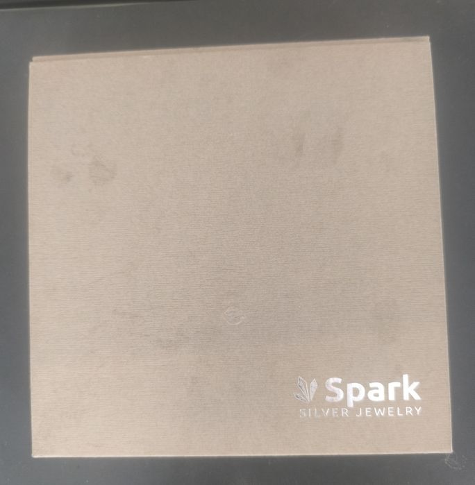 Srebrny komplet Spark (Naszyjnik + Kolczyki) Kryształy 925 Silver Night