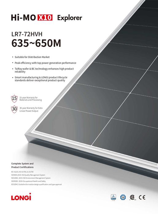 Panel fotowoltaiczny LONGI 650W Hi-MO N-type